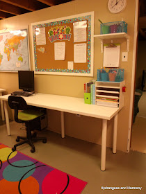 Hydrangeas and Harmony: Homeschool Room Updated