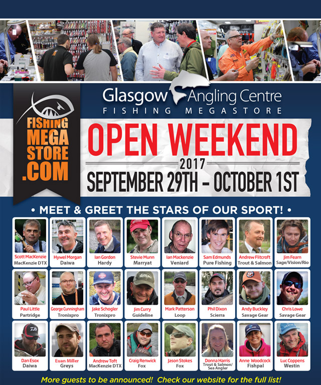 Glasgow Angling Centre September 2017 Open Weekend Coming Soon!