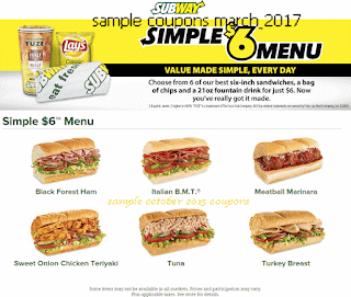 Subway coupons march Subway coupons march