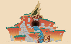 splash mountain disneyland mountains drawing 1989 california