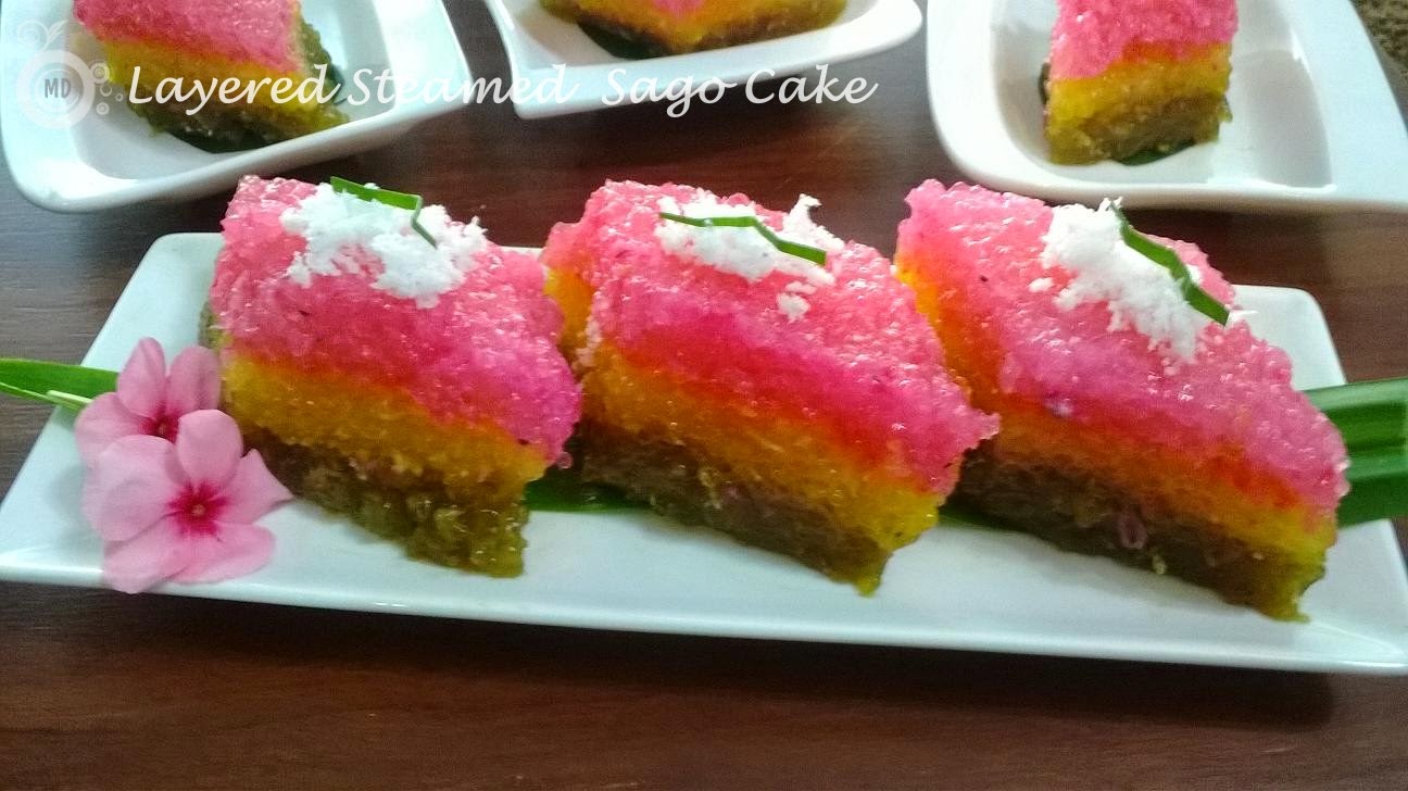 Steamed Tapioca Layered Cake Steamed Tapioca Layered Cake