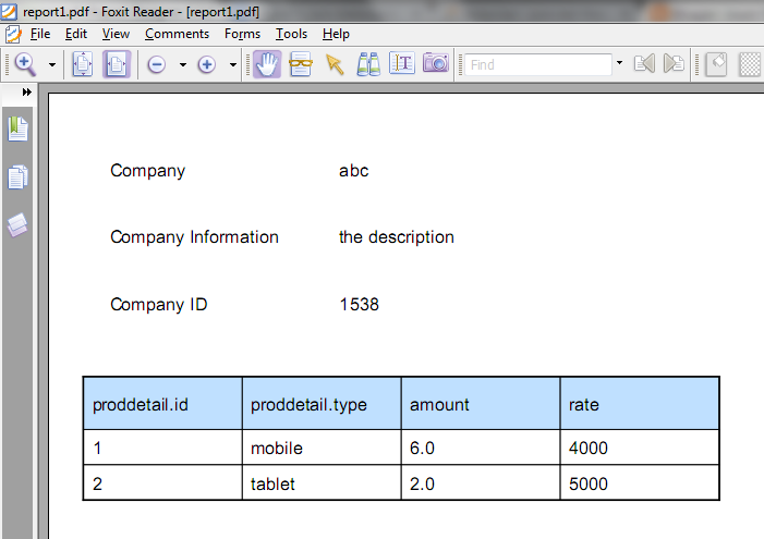 Jasper Report Complete Solution: How to use JSON File with Table Component.
