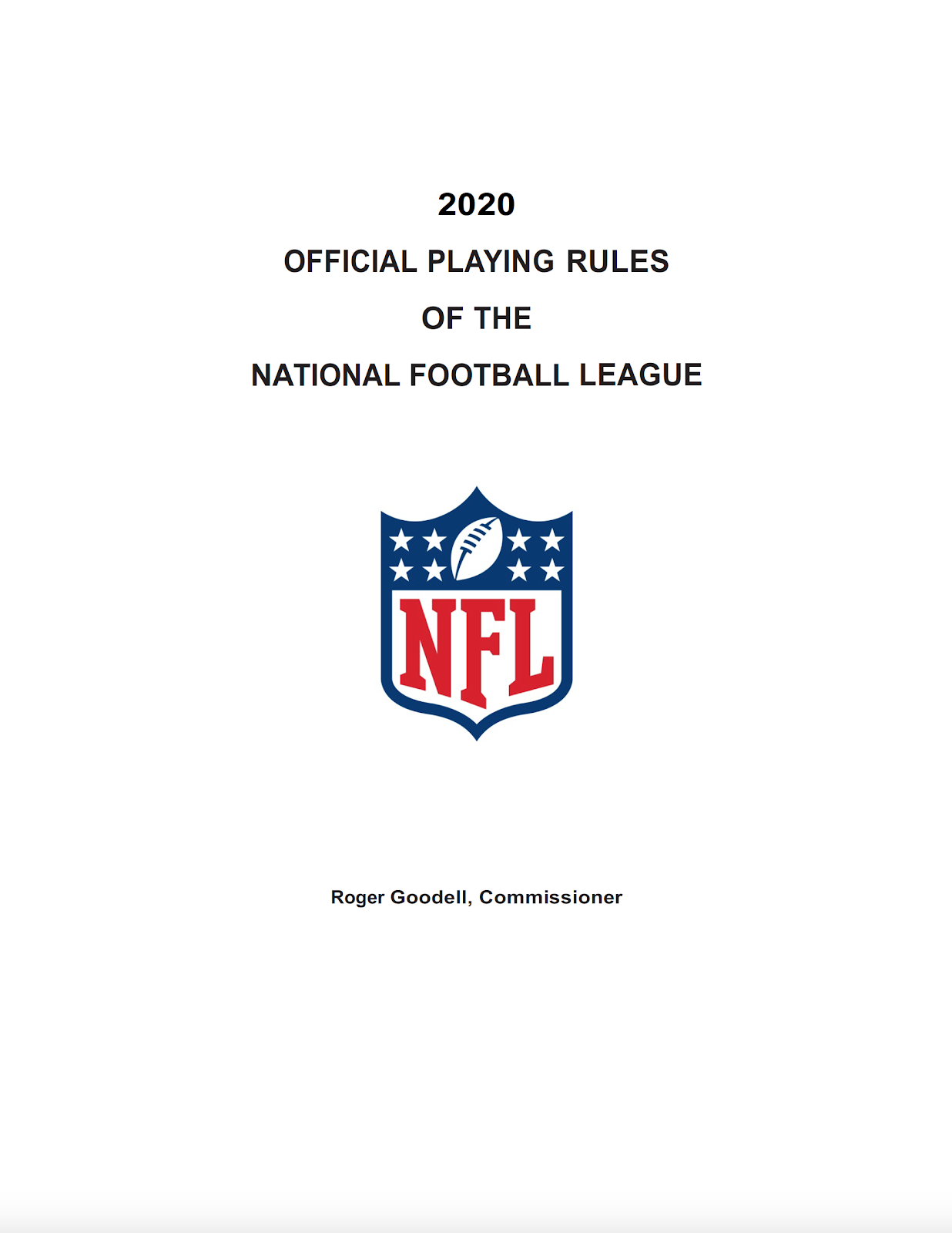 PACKERVILLE, U.S.A. 2020 NFL Rulebook and Rules Changes