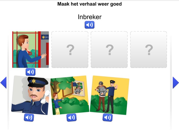 Verhaal met prenten ordenen