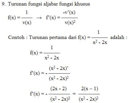 Materi Matematika Kelas XI IPA Turunan Fungsi Aljabar Materi Matematika Kelas XI IPA Turunan Fungsi Aljabar