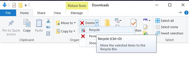 Geek & Girlie Stuff: delete file Apple keyboard shortcut in Windows10