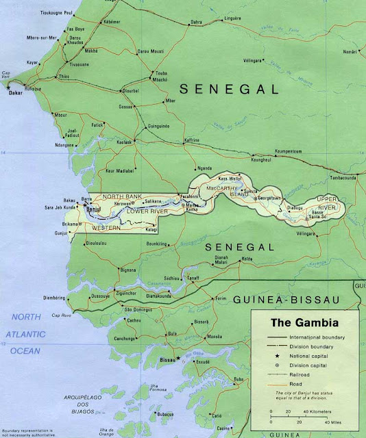 Gambar Peta politik Gambia