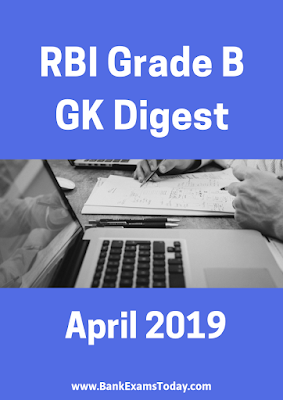 RBI Grade B GK Digest: April 2019