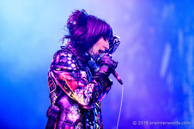 Karen O of Yeah Yeah Yeahs on the Garrison Stage at Field Trip 2018 on June 3, 2018 Photo by John Ordean at One In Ten Words oneintenwords.com toronto indie alternative live music blog concert photography pictures photos