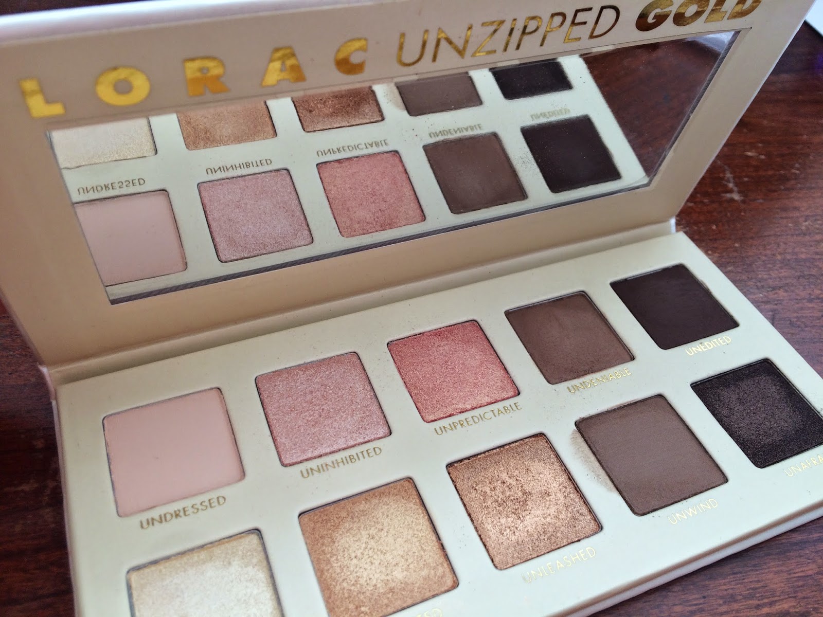 lorac unzipped gold