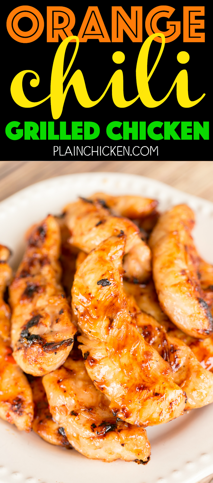 Orange Chili Grilled Chicken Plain Chicken