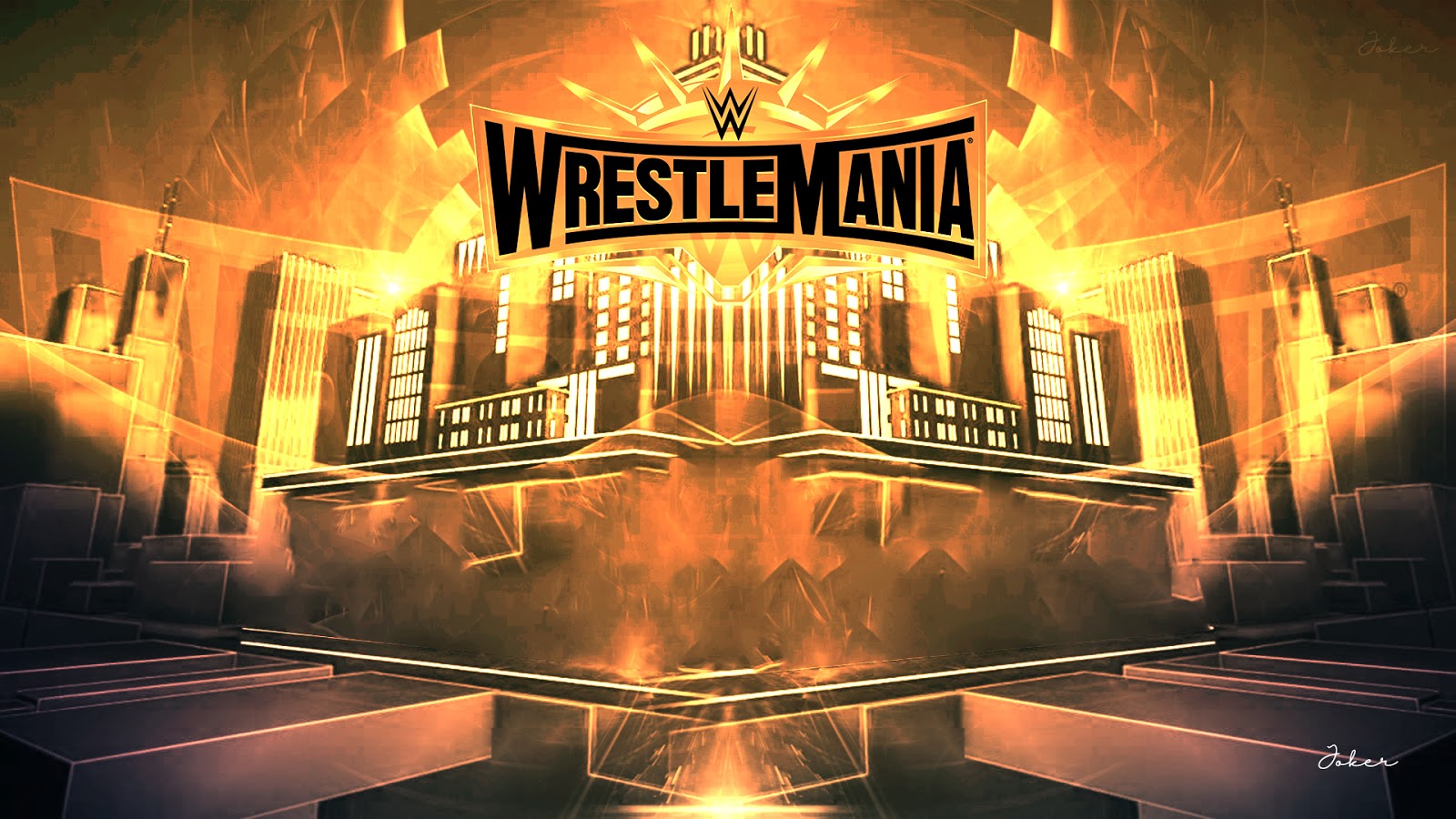 Wrestlemania 39 Match Card Template