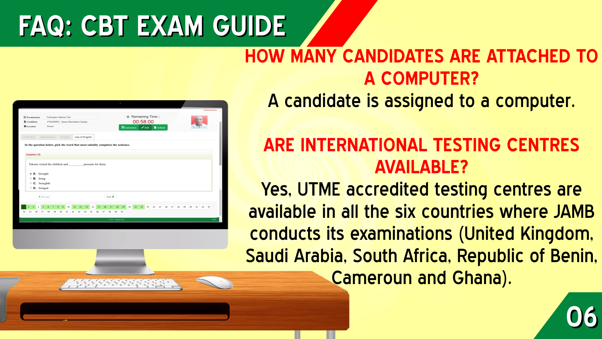 ARE INTERNATIONAL JAMB TESTING CENTRES AVAILABLE?
