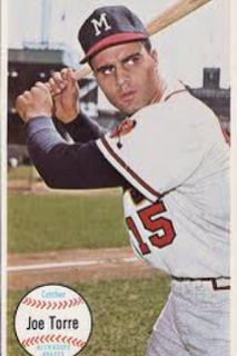 Joe Torre baseball card from his Milwaukee Braves days