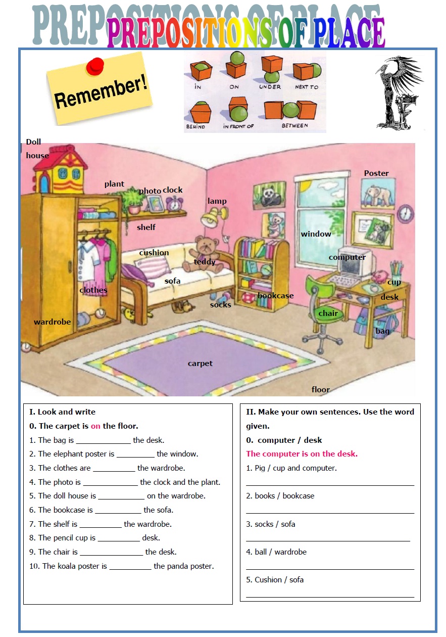 Prepositions of Place ESL Fun Game Online, Grammar Practice