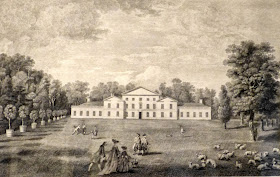 A view of the Palace form the Lawn in the Royal Gardens at Kew  by William Elliott after William Woollett (1763)