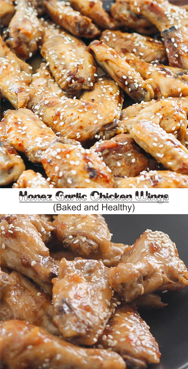 Honey Garlic Chicken Wings (Baked and Healthy) Think food