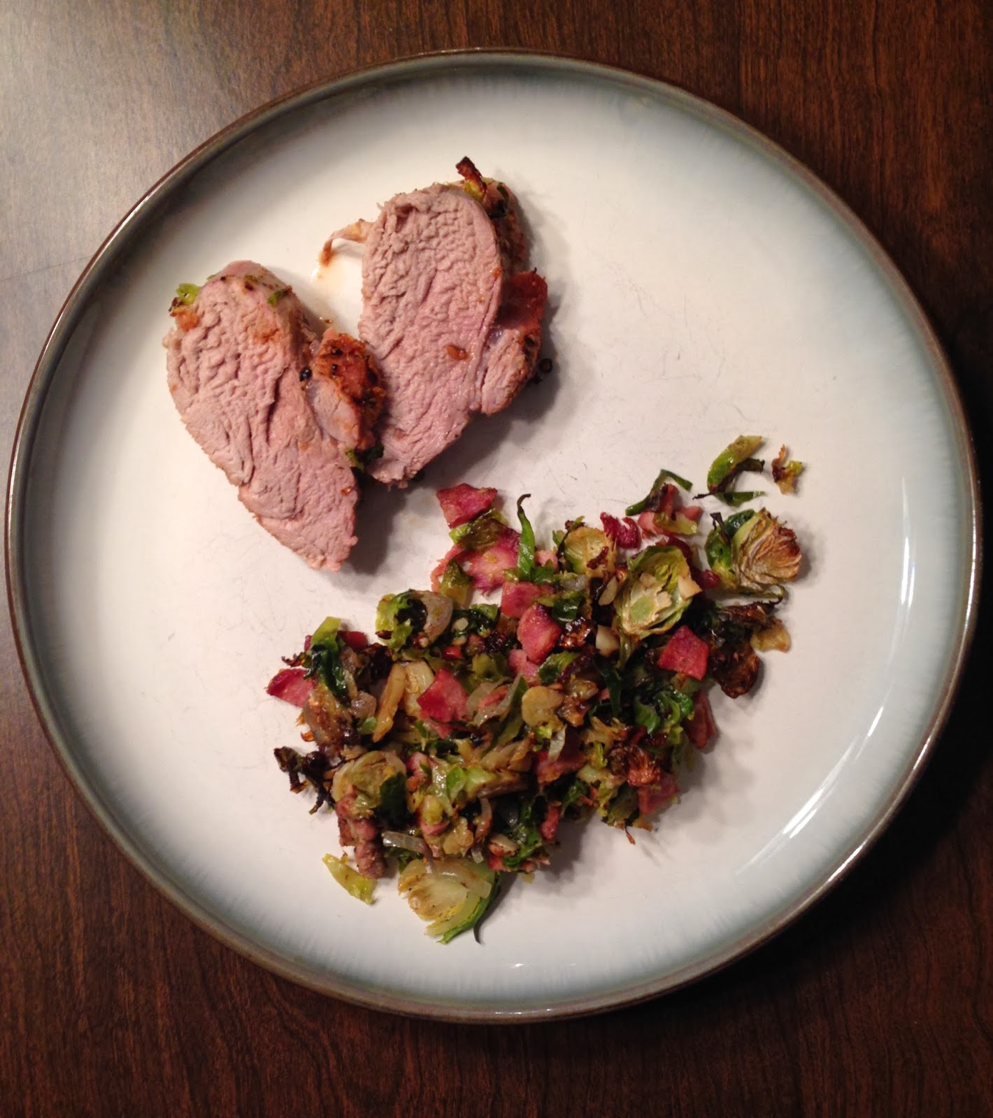 The Hungry Games CastIron Pork Tenderloin with Shaved Brussel Sprouts