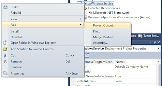 Visual Studio 2010 Add Project Output