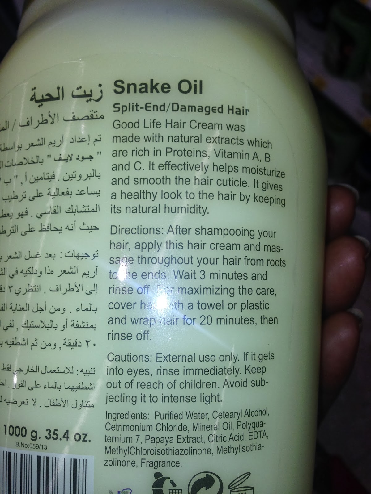 KL's Naturals Discoveries in the UAE Snake Oil for Hair Growth and