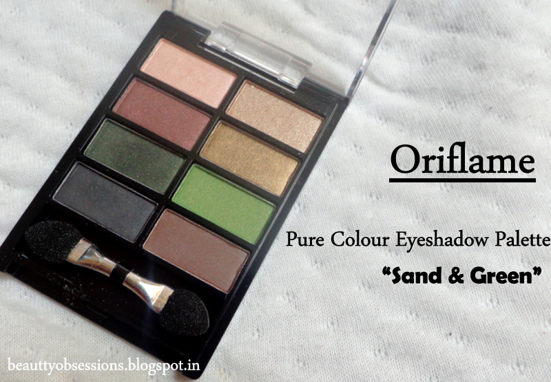 Oriflame Pure Colour Eyeshadow Palette "Sand & Green" Review