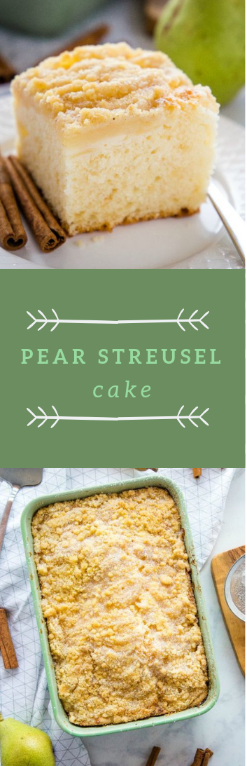 PEAR STREUSEL CAKE #cake