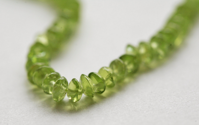 Handcut Peridot Beads #peridot #august