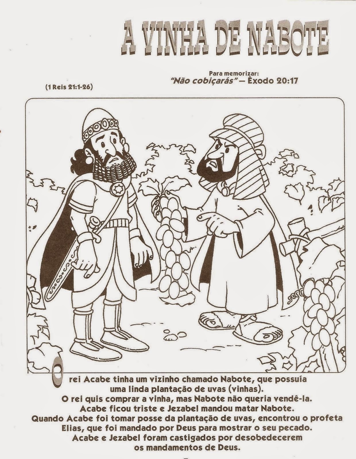 Bíblia e a Ciência Acabe, O Rei Desenhos para Colorir Bíblia e a Ciência Acabe, O Rei Desenhos para Colorir