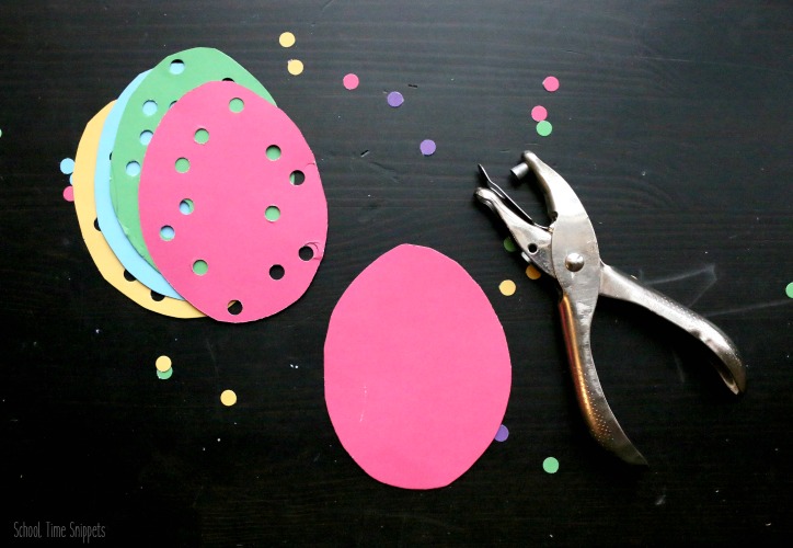 HOLE PUNCHED PAPER EGG CRAFT