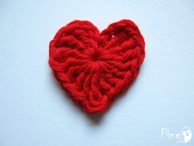 Heart Square - Free Crochet Pattern by Pingo - The Pink Penguin