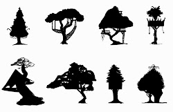 tree sketches background environment