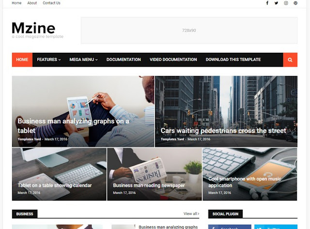 MZine blogger template