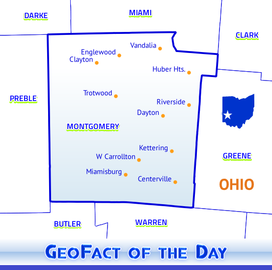 GeoFact of the Day Most Populated Cities in Montgomery County, Ohio