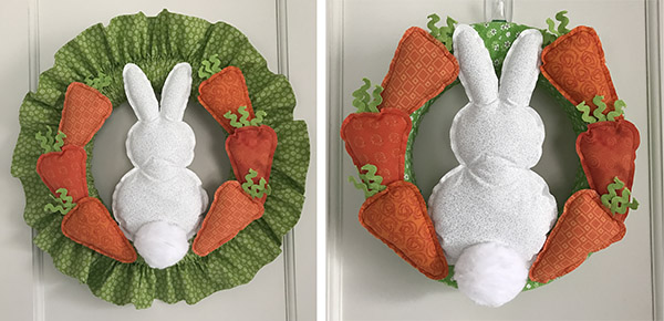 Fabric Easter Bunny & Carrot Wreath Tutorial