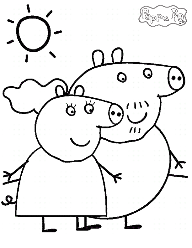 Vamos desenhar e colorir a Peppa Pig, o Papai Pig e a Mamãe Pig soltando  pipa 