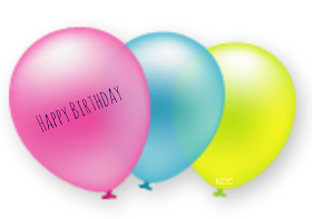 Cute Birthday Party Balloon Clip Art Printable
