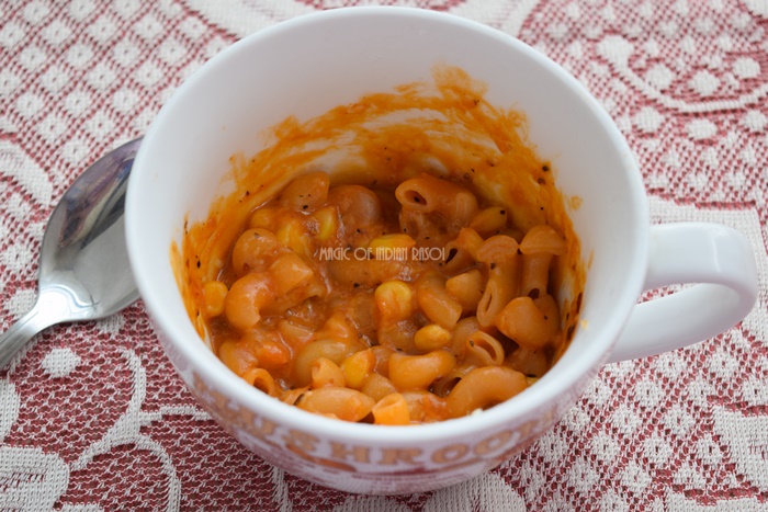 Quick Microwave Pasta in Mug Recipe- Magic of Indian Rasoi - Priya R