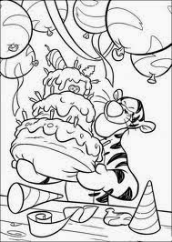 Winnie The Pooh Coloring Pages Birthday 2