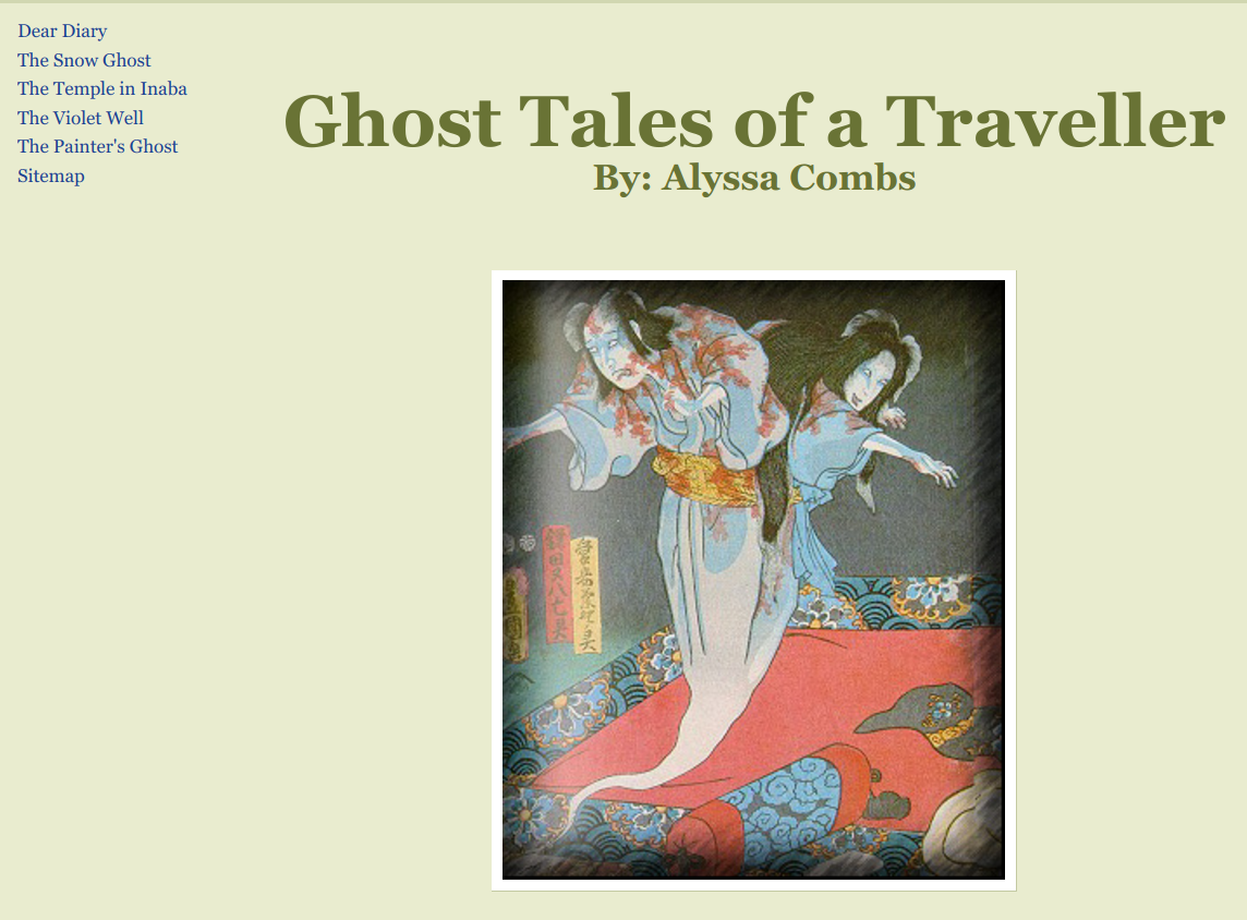 Mythology and Folklore UN-Textbook: Project Idea: Ghost Stories of Japan