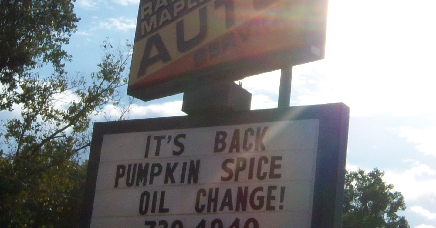 I am CuTRis Pumpkin Spice Oil Changes