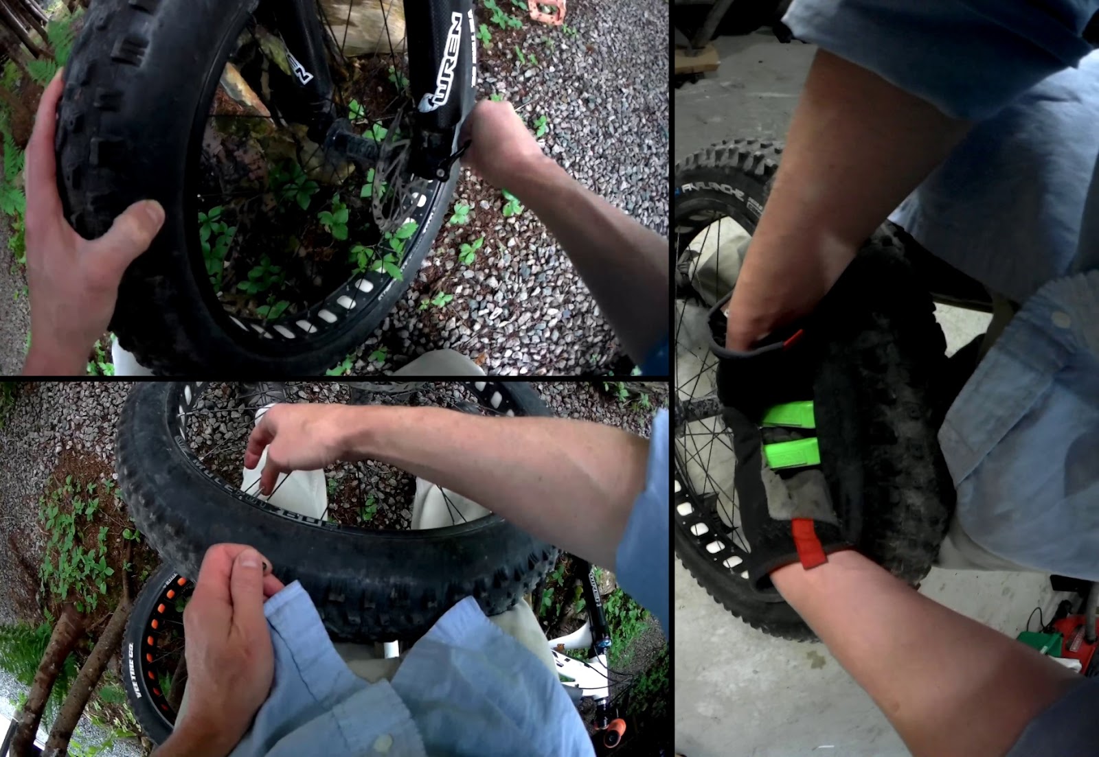 fat bike rim strips green