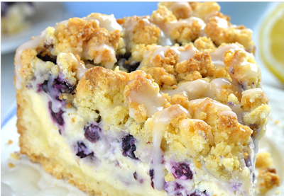 Blueberry Cheesecake Crumb Cake  #Blueberry #cake