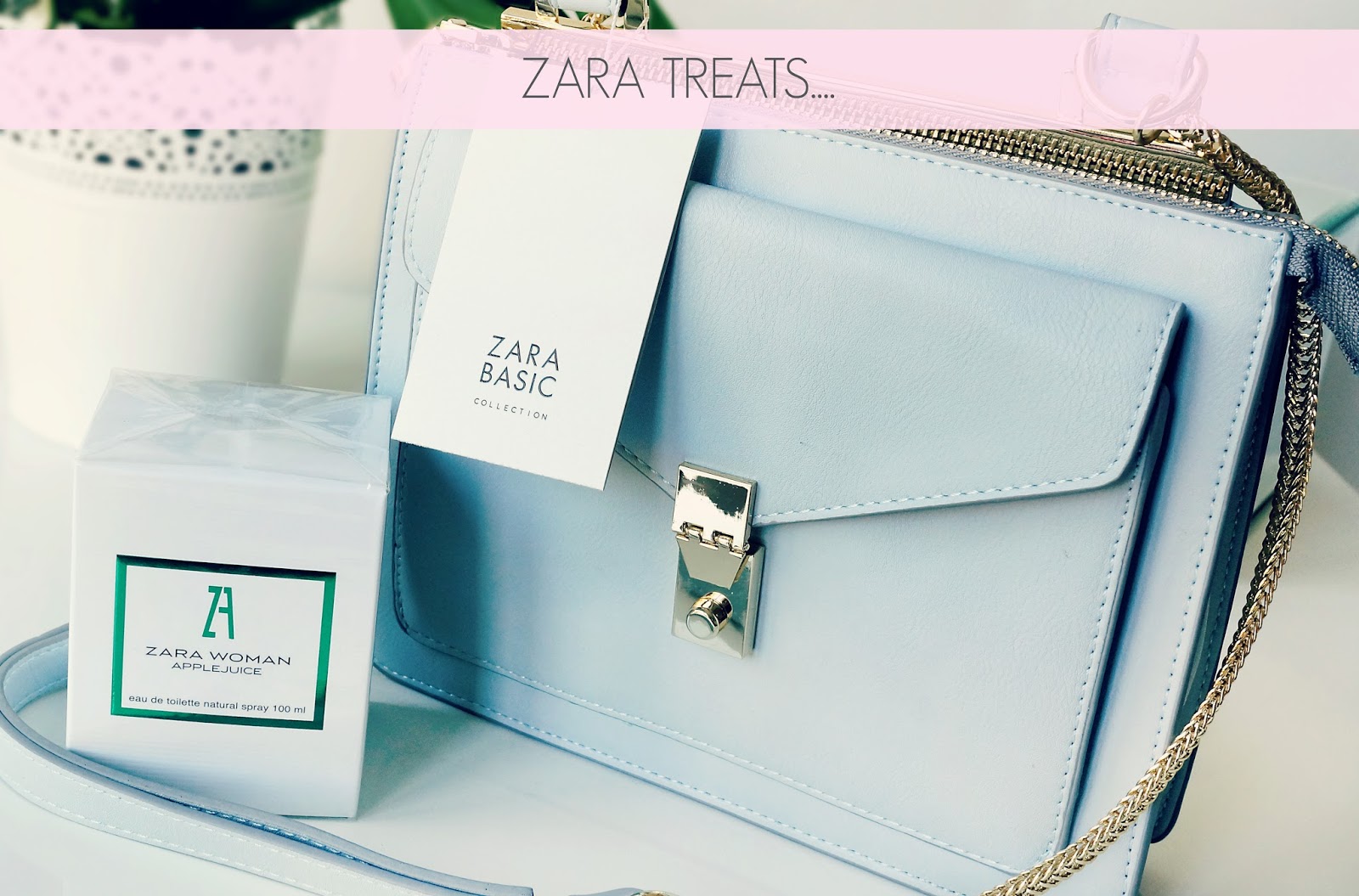 Zara Treats Messenger Bag & Apple Juice Perfume Hairstyles Twine