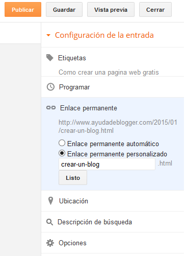 Cómo publicar correctamente una entrada en mi blog de Blogger