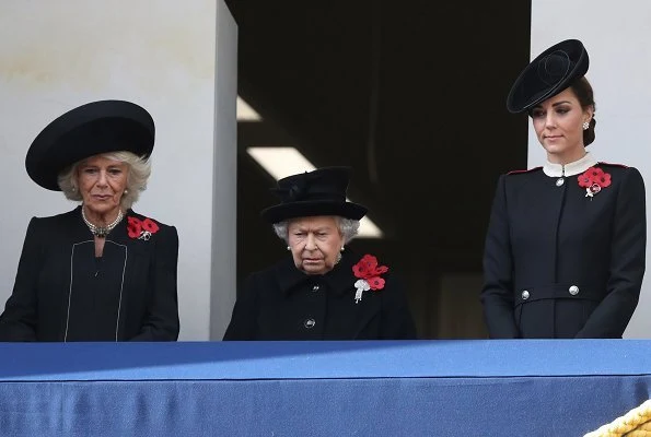 Queen Elizabeth, Duchess Camilla, Kate Middleton, Meghan Markle, Prince Harry, Duchess of Sussex, Countess Sophie at sunday service