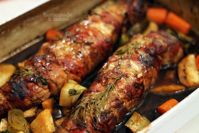 homemade and baked Food-Blog: gefülltes Schweinefilet mit Honig-Walnuss ...