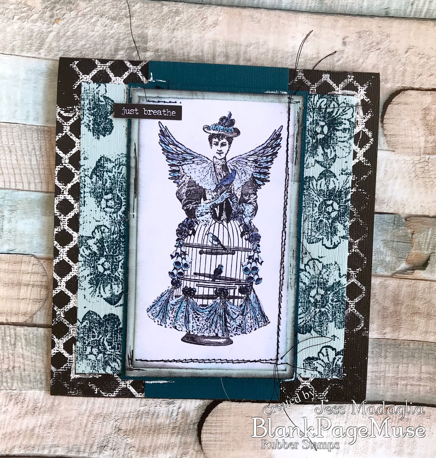 Two Mad Dahlias Black, white, and blue all over