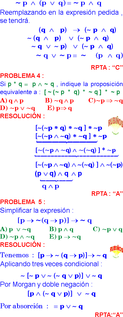 Leyes De Algebra Proposicional Problemas Resueltos De Logica Matematica Proposicional Pdf