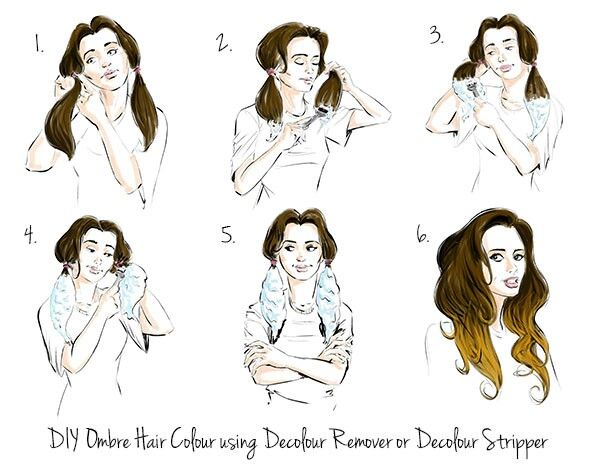 diy ombre hair step by step