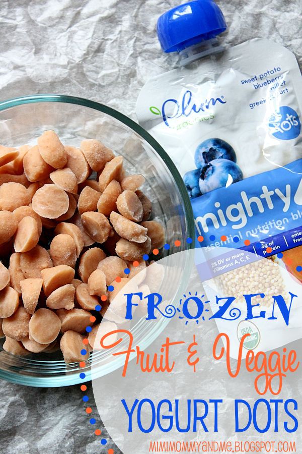 Frozen Fruit and Vegetable Yogurt Dots